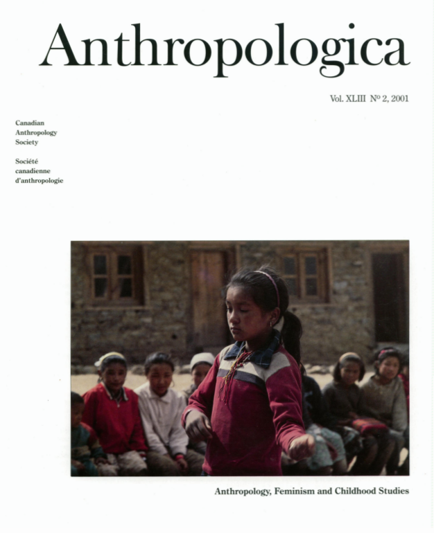 					View Vol. 43 No. 2 (2001): Anthropology, Feminism and Childhood Studies
				